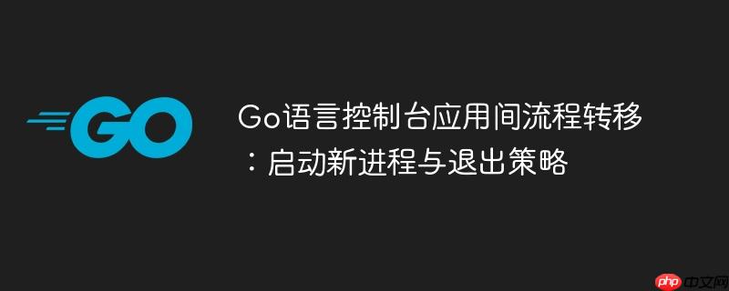 Go语言控制台应用间流程转移：启动新进程与退出策略
