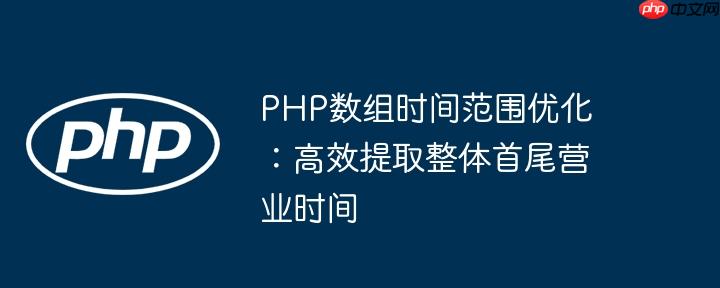 PHP数组时间范围优化：高效提取整体首尾营业时间