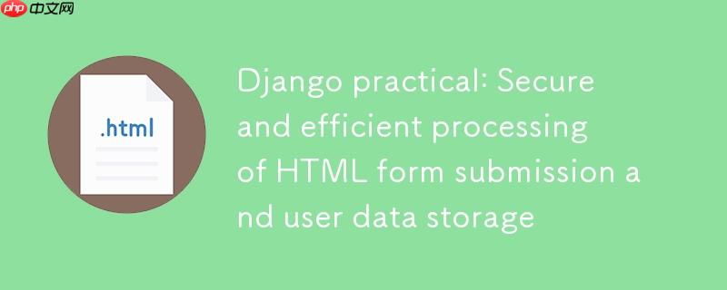 django实战:安全高效地处理html表单提交与用户数据存储