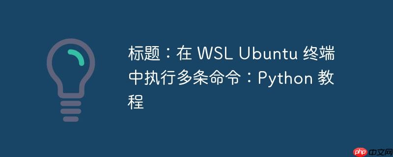 标题：在 wsl ubuntu 终端中执行多条命令：python 教程