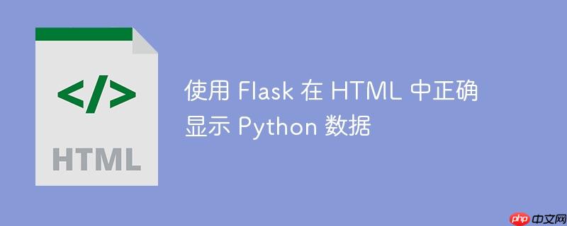 使用 Flask 在 HTML 中正确显示 Python 数据