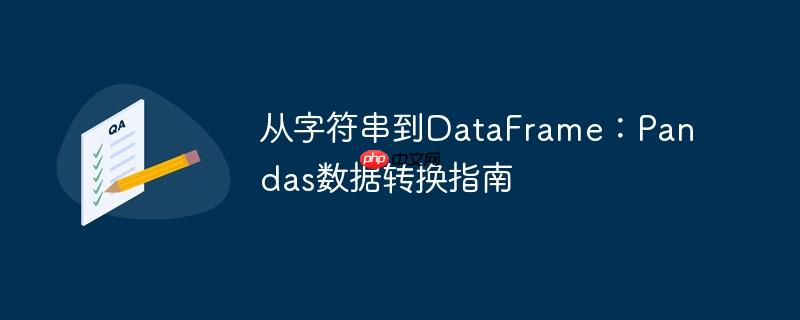 从字符串到DataFrame：Pandas数据转换指南