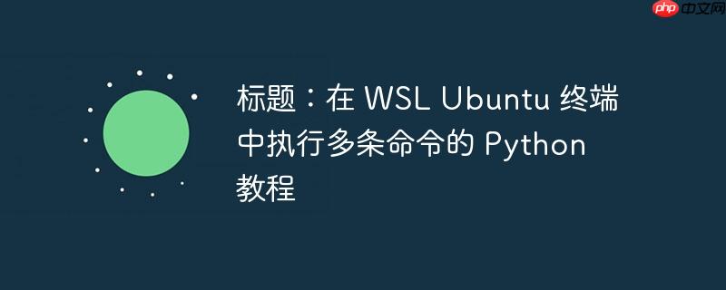 标题：在 wsl ubuntu 终端中执行多条命令的 python 教程