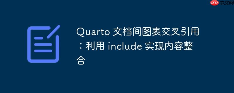 Quarto 文档间图表交叉引用：利用 include 实现内容整合