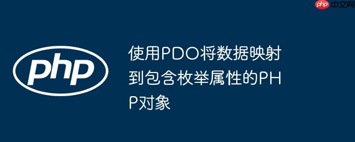 使用pdo将数据映射到包含枚举属性的php对象