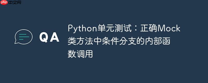 Python单元测试：正确Mock类方法中条件分支的内部函数调用