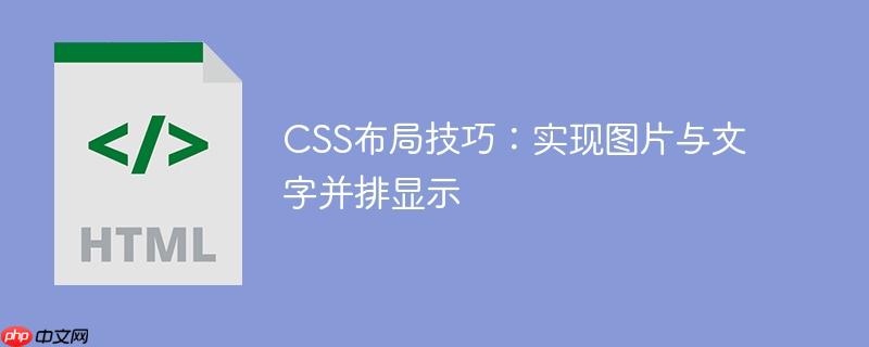 CSS布局技巧：实现图片与文字并排显示