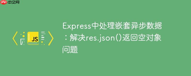 Express中处理嵌套异步数据：解决res.json()返回空对象问题