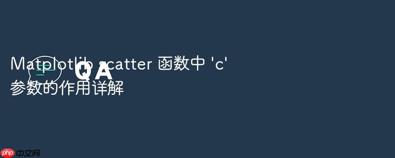 matplotlib scatter 函数中 'c' 参数的作用详解
