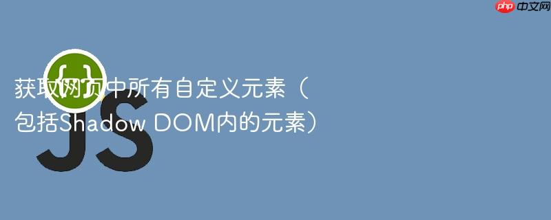 获取网页中所有自定义元素（包括Shadow DOM内的元素）