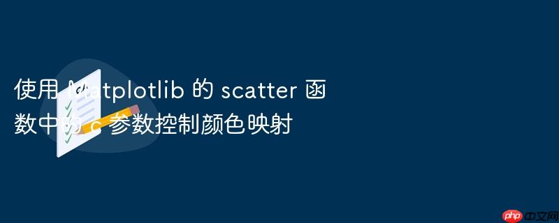 使用 matplotlib 的 scatter 函数中的 c 参数控制颜色映射