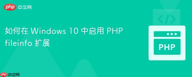 如何在 windows 10 中启用 php fileinfo 扩展
