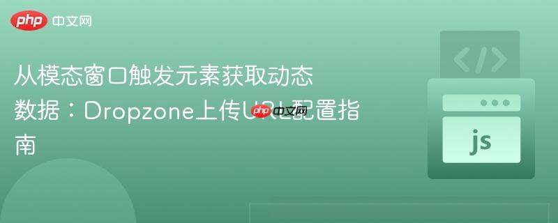 从模态窗口触发元素获取动态数据：Dropzone上传URL配置指南