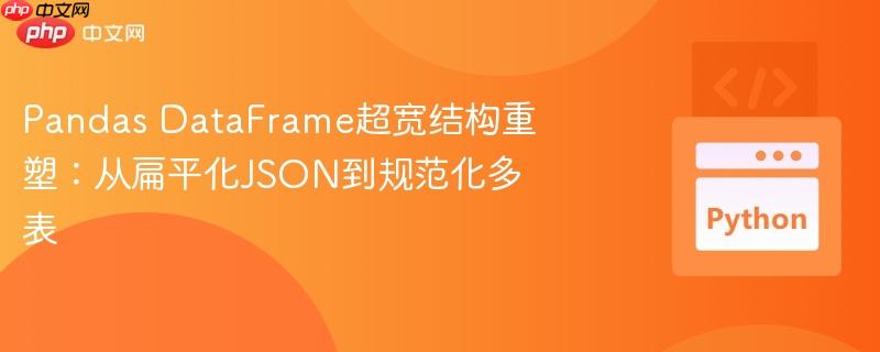 Pandas DataFrame超宽结构重塑：从扁平化JSON到规范化多表