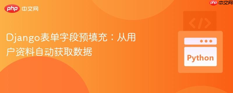 Django表单字段预填充：从用户资料自动获取数据