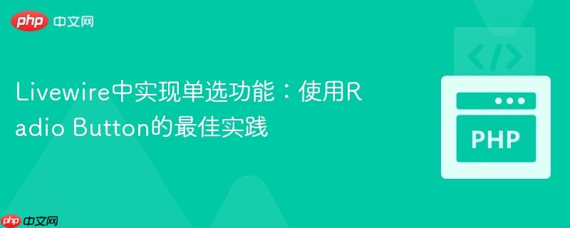 Livewire中实现单选功能：使用Radio Button的最佳实践