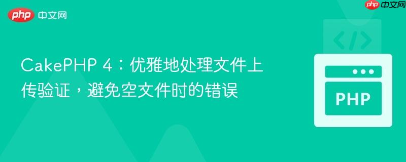 cakephp 4：优雅地处理文件上传验证，避免空文件时的错误