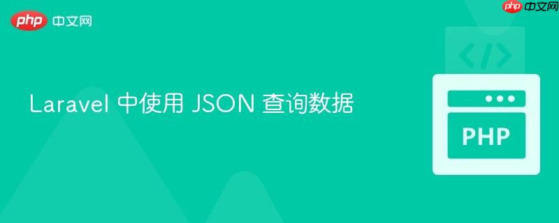 Laravel 中使用 JSON 查询数据