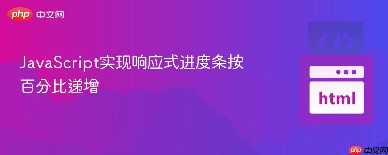 JavaScript实现响应式进度条按百分比递增