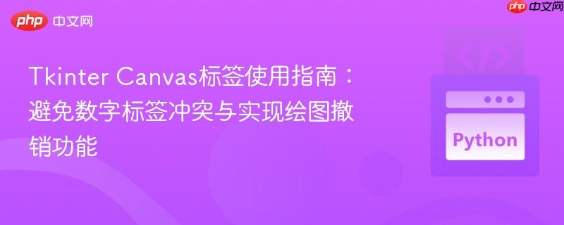 Tkinter Canvas标签使用指南：避免数字标签冲突与实现绘图撤销功能