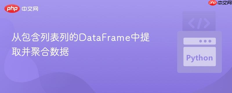 从包含列表列的DataFrame中提取并聚合数据