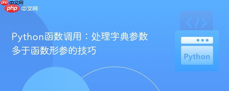 Python函数调用：处理字典参数多于函数形参的技巧