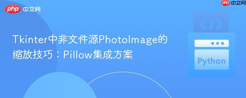 Tkinter中非文件源PhotoImage的缩放技巧：Pillow集成方案