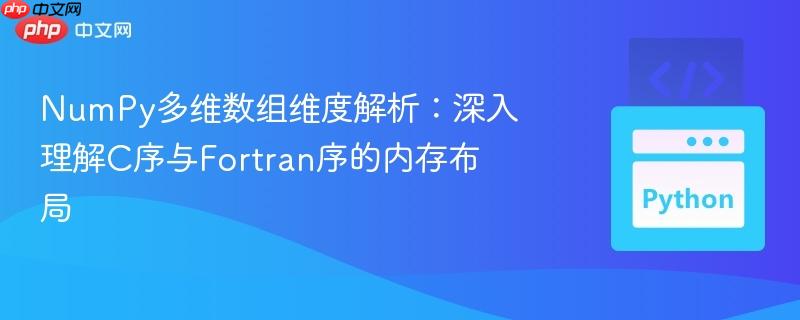 NumPy多维数组维度解析：深入理解C序与Fortran序的内存布局
