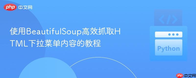 使用BeautifulSoup高效抓取HTML下拉菜单内容的教程