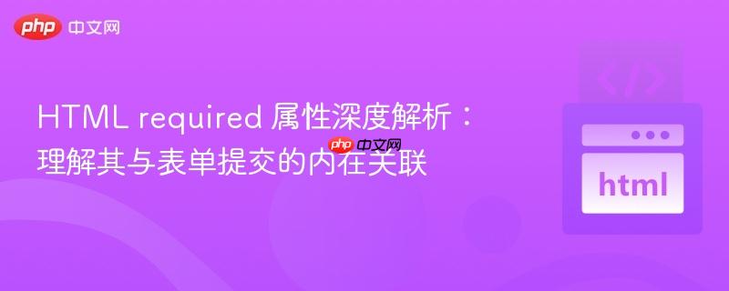 HTML required 属性深度解析：理解其与表单提交的内在关联