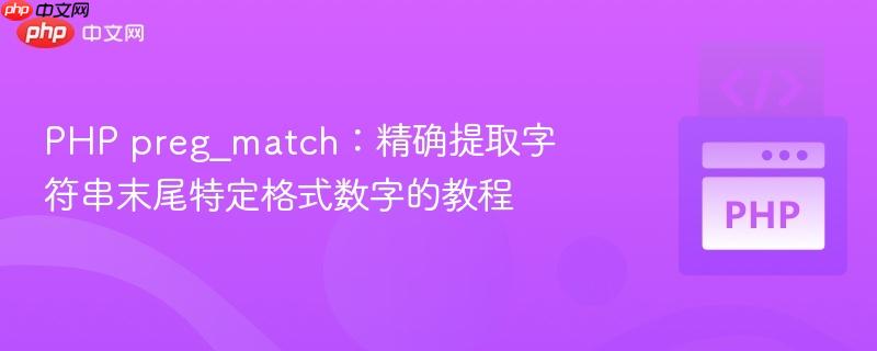 PHP preg_match：精确提取字符串末尾特定格式数字的教程