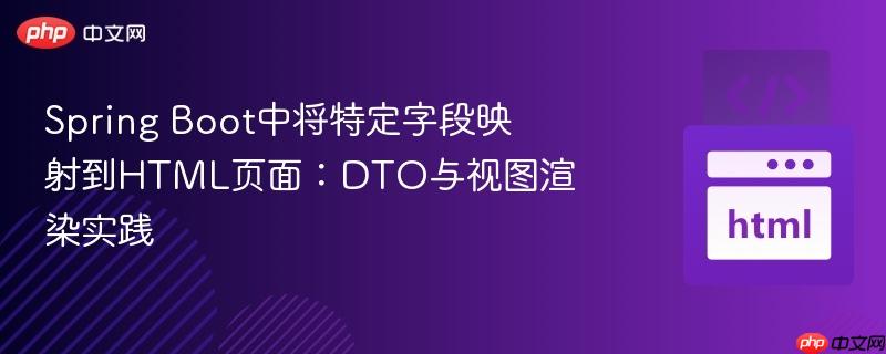 Spring Boot中将特定字段映射到HTML页面：DTO与视图渲染实践