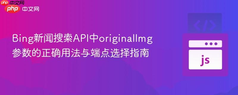 Bing新闻搜索API中originalImg参数的正确用法与端点选择指南