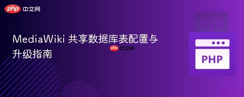 MediaWiki 共享数据库表配置与升级指南