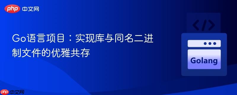 Go语言项目：实现库与同名二进制文件的优雅共存
