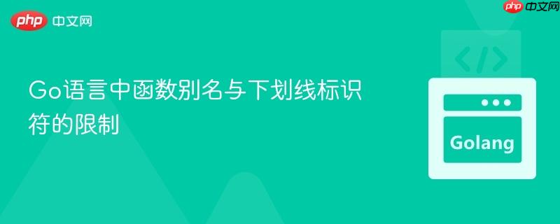 Go语言中函数别名与下划线标识符的限制