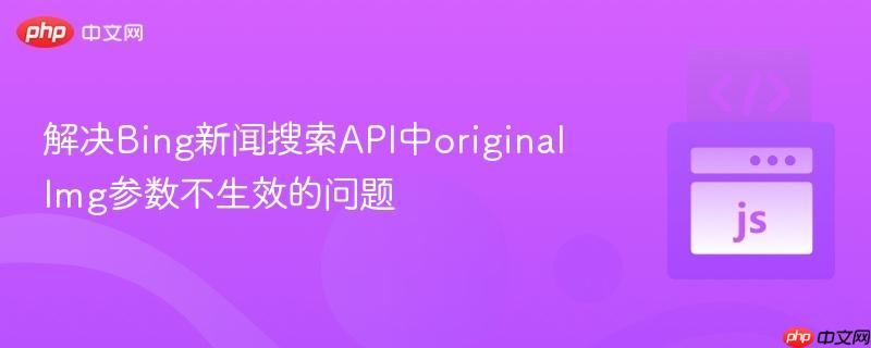 解决Bing新闻搜索API中originalImg参数不生效的问题