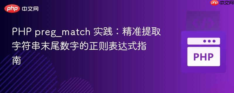 PHP preg_match 实践：精准提取字符串末尾数字的正则表达式指南