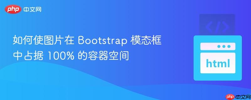 如何使图片在 Bootstrap 模态框中占据 100% 的容器空间