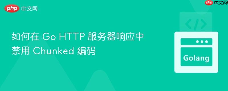 如何在 Go HTTP 服务器响应中禁用 Chunked 编码