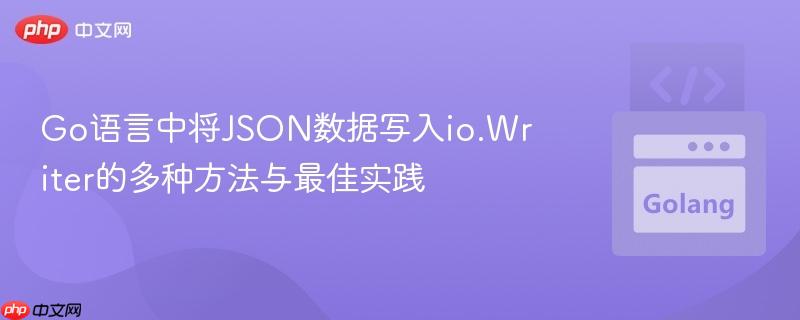 Go语言中将JSON数据写入io.Writer的多种方法与最佳实践