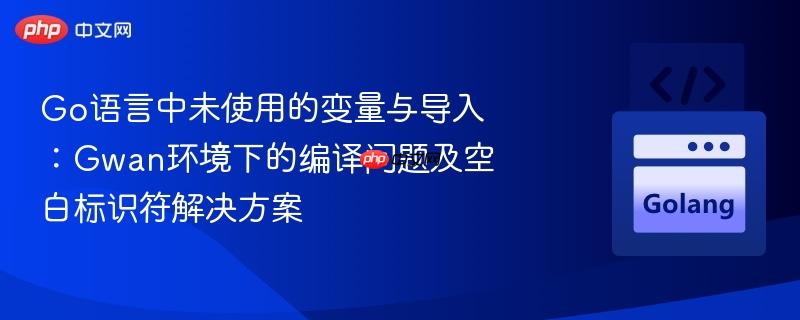 Go语言中未使用的变量与导入：Gwan环境下的编译问题及空白标识符解决方案