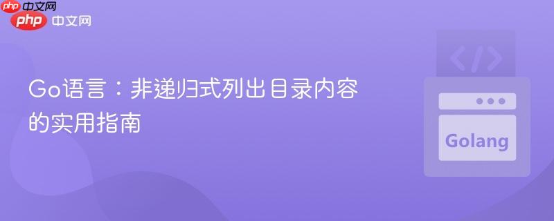 Go语言：非递归式列出目录内容的实用指南