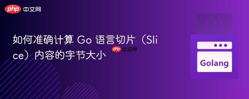 如何准确计算 Go 语言切片（Slice）内容的字节大小