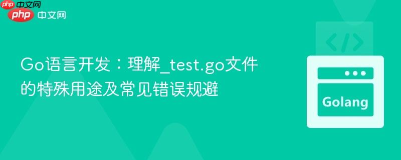 Go语言开发：理解_test.go文件的特殊用途及常见错误规避