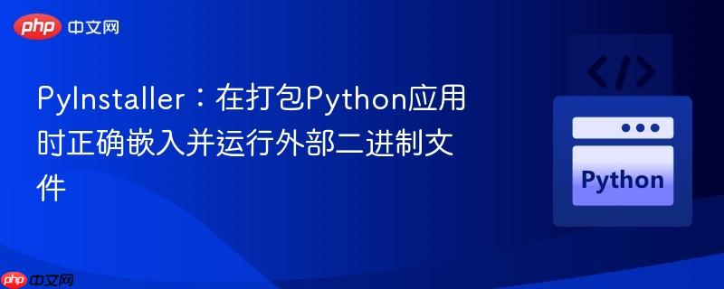 pyinstaller：在打包python应用时正确嵌入并运行外部二进制文件