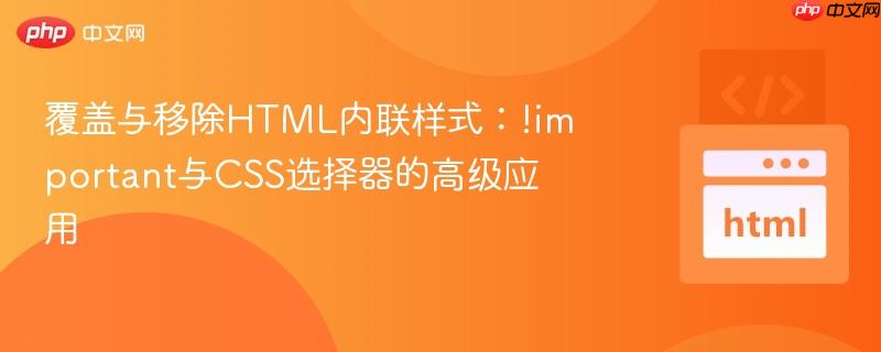 覆盖与移除HTML内联样式：!important与CSS选择器的高级应用