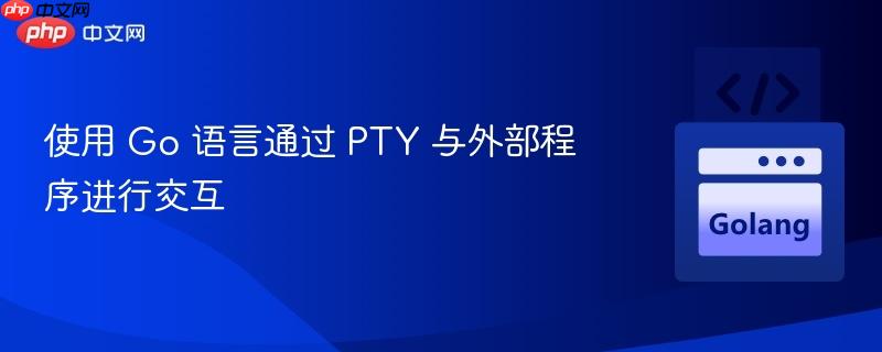 使用 Go 语言通过 PTY 与外部程序进行交互