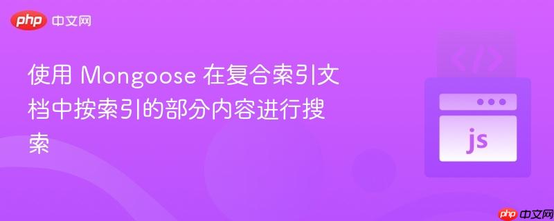 使用 Mongoose 在复合索引文档中按索引的部分内容进行搜索