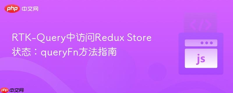RTK-Query中访问Redux Store状态：queryFn方法指南